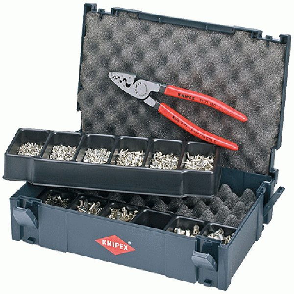 1400pc. Crimp Asmt. for End Sleeves (Ferrules) w/Pliers 9771180