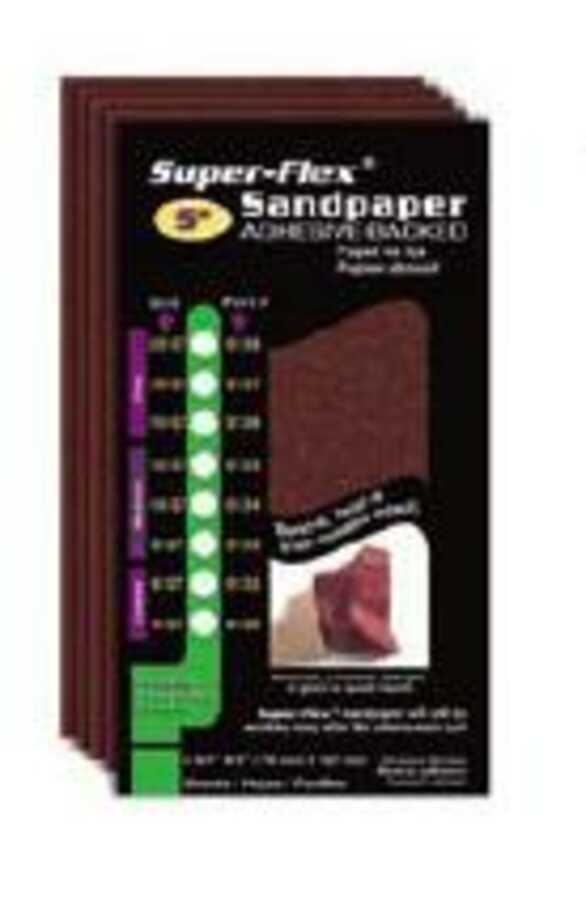 60 Grit Super-Flex(R) (Cloth) Sandpaper 2 3/4'' X 8'' 4 Pack