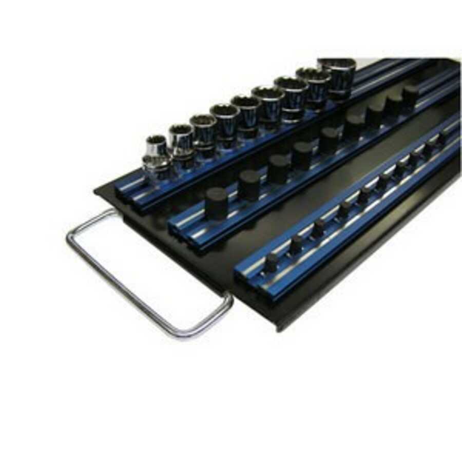 z-dup Tool Organization System Black Tray Blue Racks