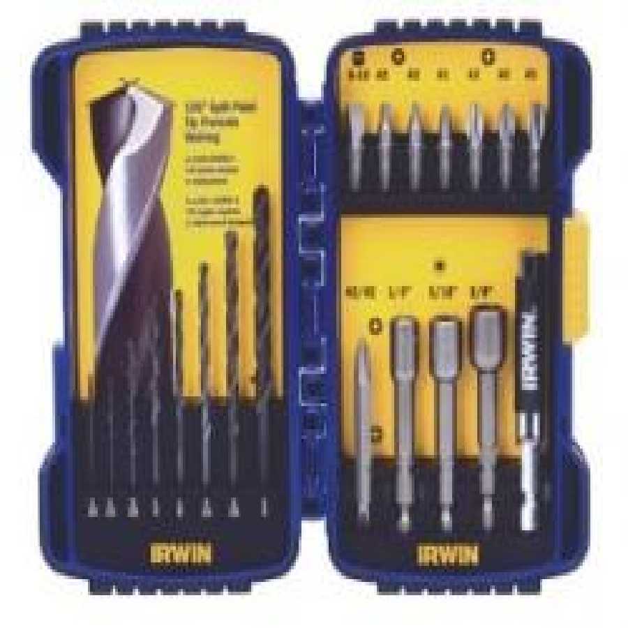 Fastener Drive Tool and Drill Bit Set, 20-Piece