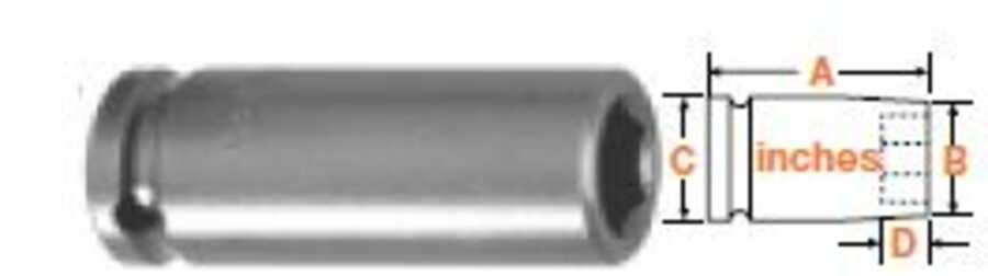 1/4" Square Drive Socket, SAE 5/16" Hex Opening
