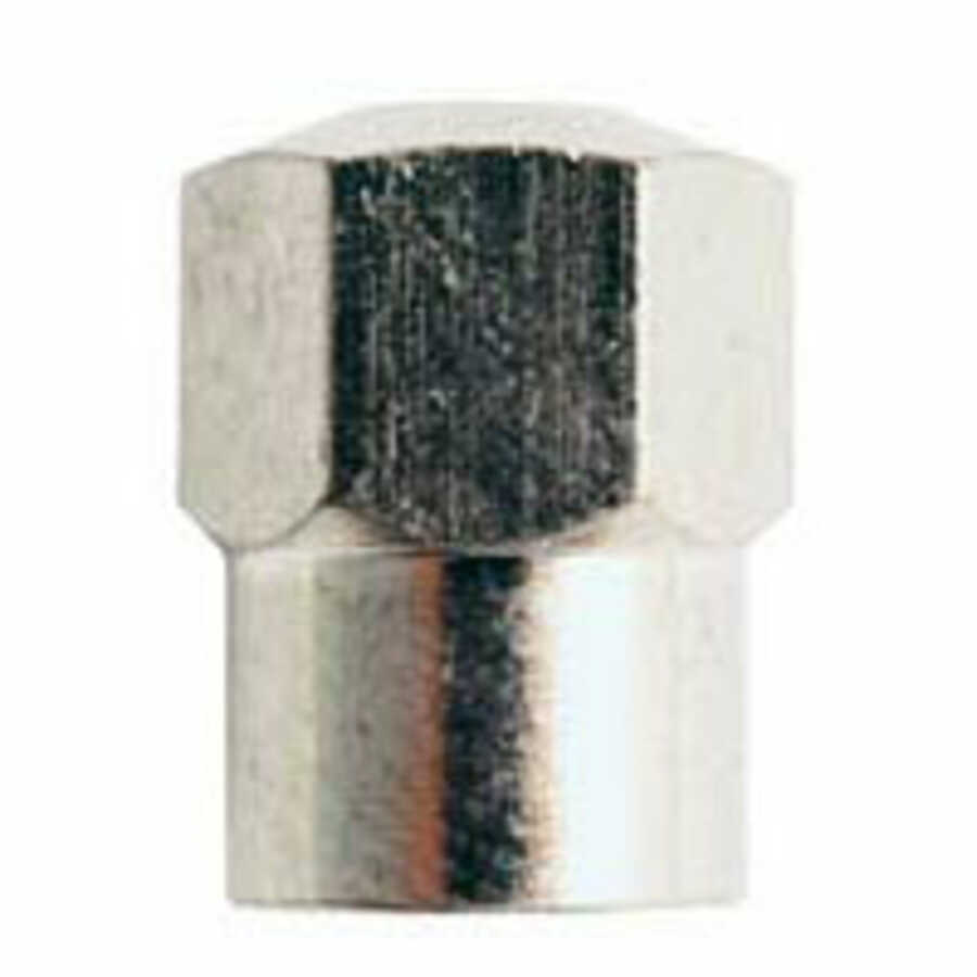 Chrome Plated Brass Hex Head Valve Cap 4/Pk