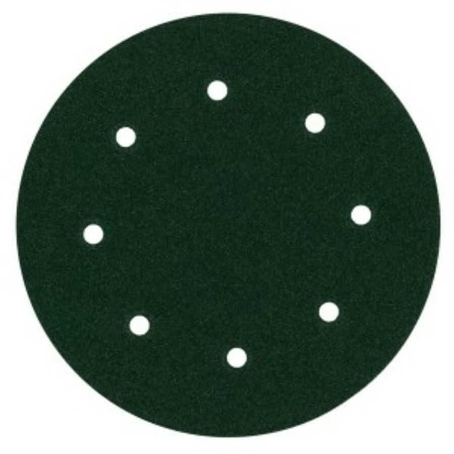 8 Inch Green Corps Hookit Disc Dust Free 80 Grit 25/Box