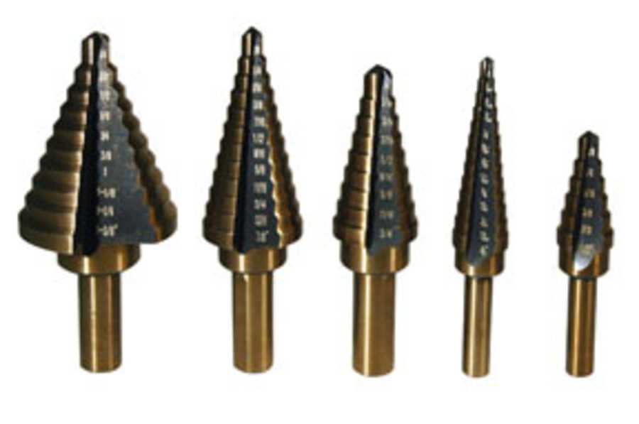 5PC SAE STEP DRILL BIT SET