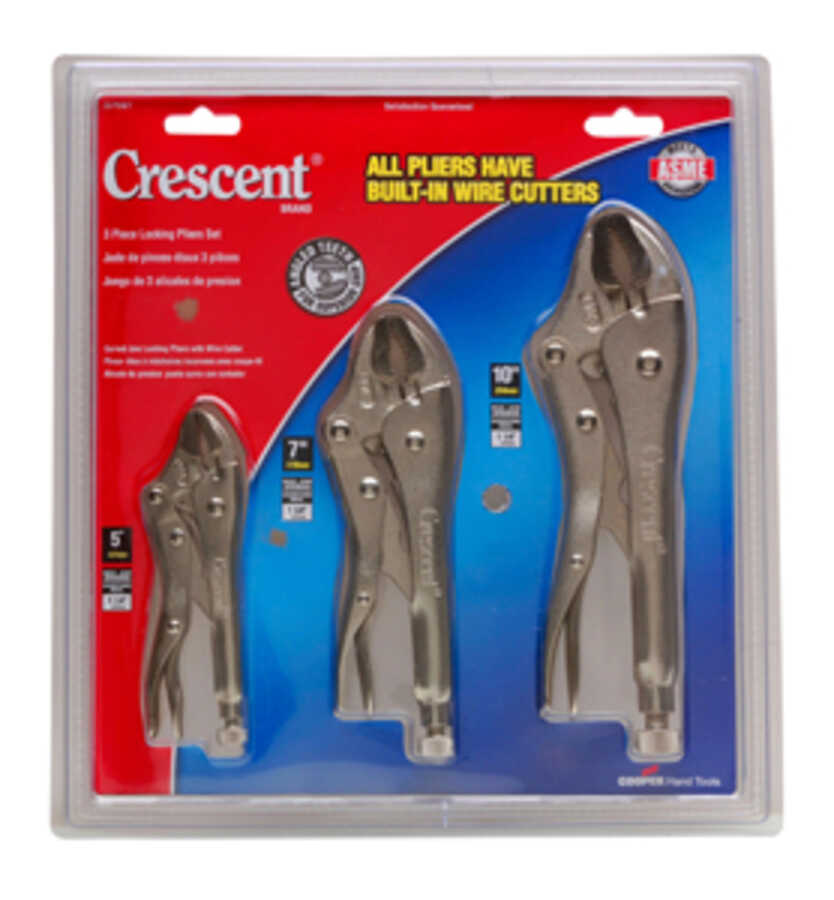 Locking Pliers Set 3 Pc