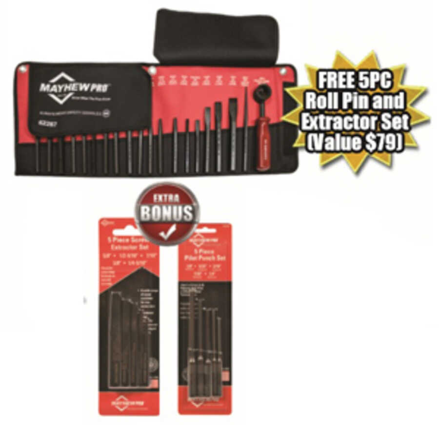 20PC Chisel Set with free 37340 and 62282