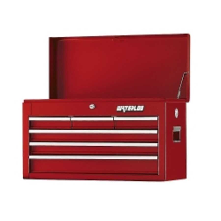 26 TOOL CHEST WITH BALL BEARING SLIDES RED