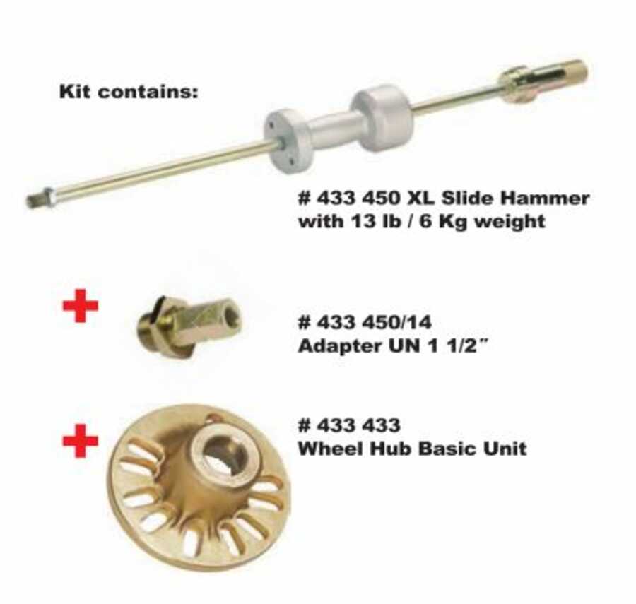 XL Wheel Hub Slide Hammer - 433 437 KIT