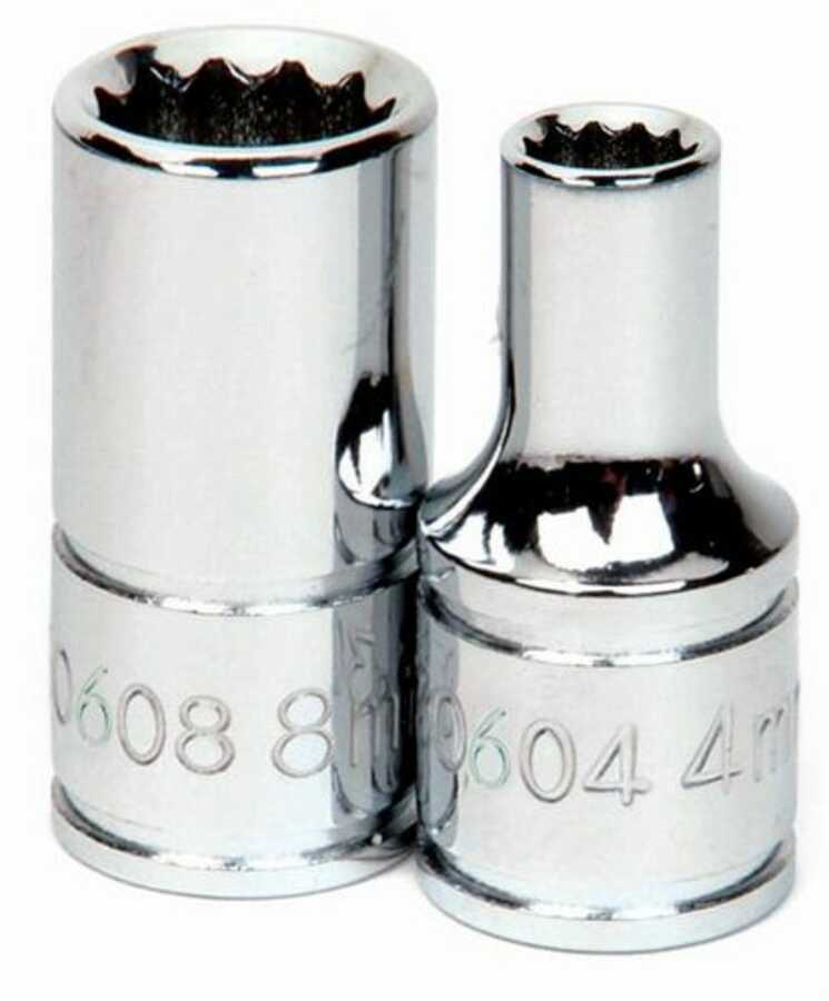 1/4" Drive 12-Point Metric 5 mm Shallow Socket