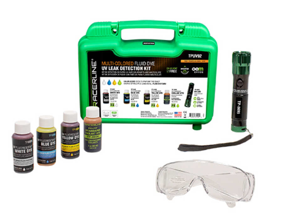 MULTI-COLORED FLUID DYE UV LEAK DETECTION KIT