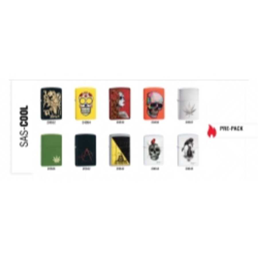 Zippo 10-Piece Lighter Assort Edgy