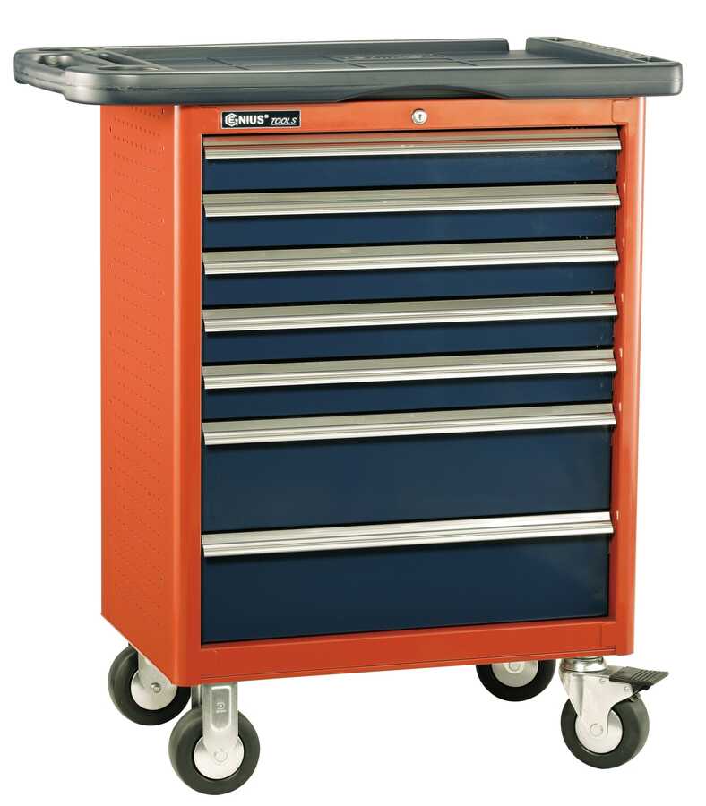 7 Drawers Roller Cabinet w/Plastic Top Tray