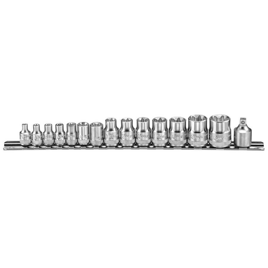 15PC 1/4 & 3/8" Dr. Star Hand Socket Set