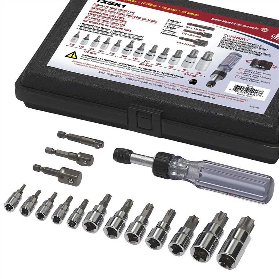 16pc Torx Socket Kit