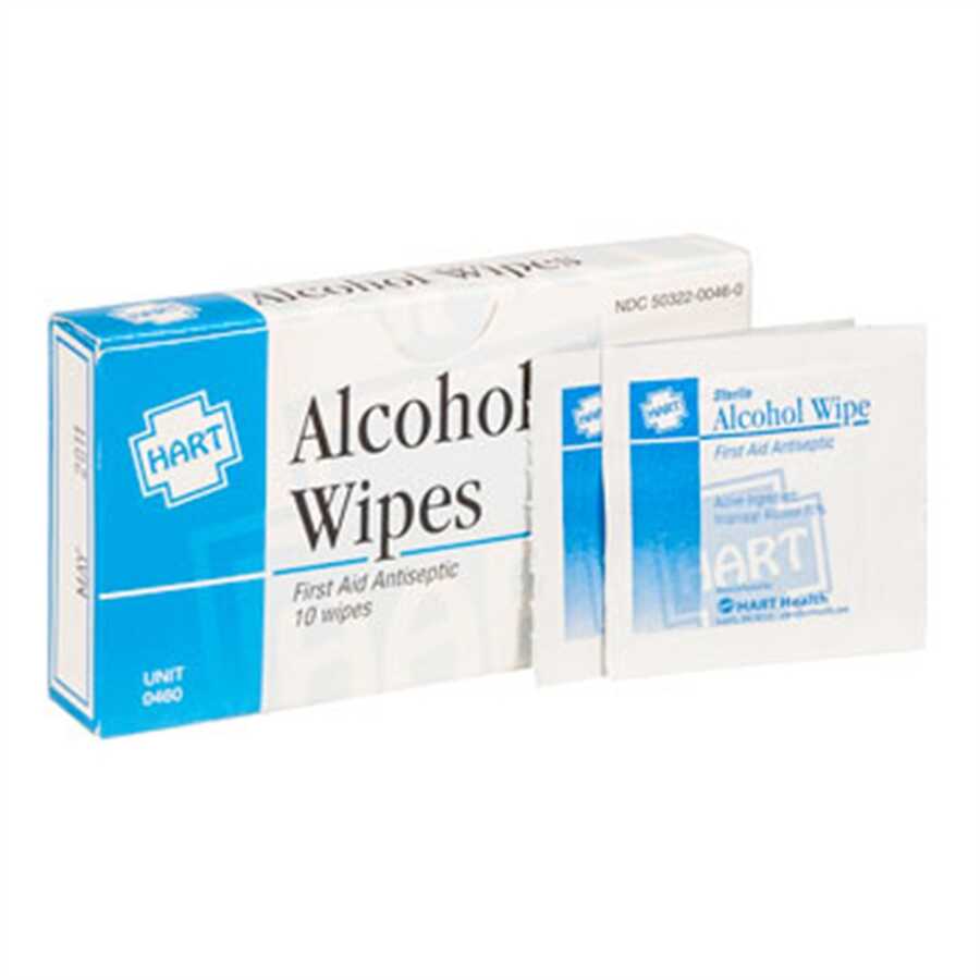 ALCOHOL WIPES, MEDIUM, 10/UNIT