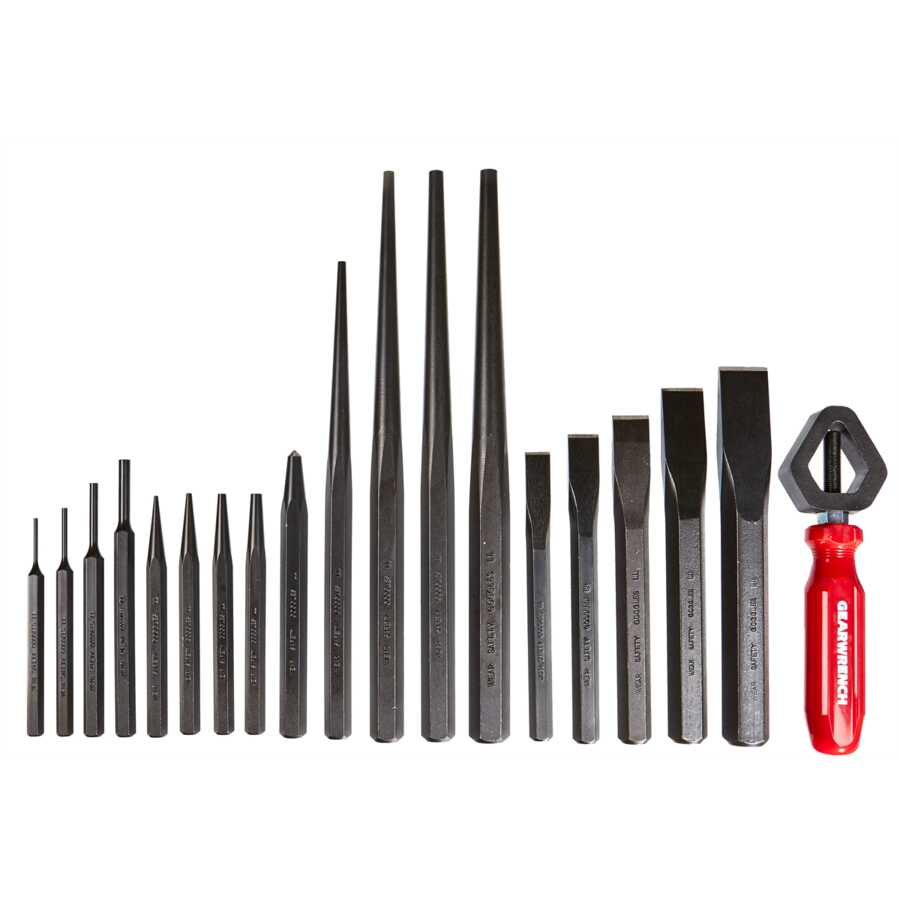 19 Pc. Punch and Chisel Set