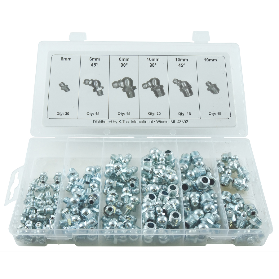 140 Piece Metric Grease Fitting Assortment
