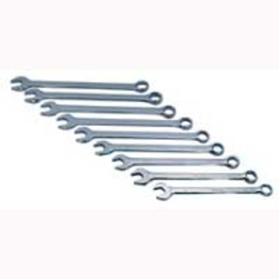 Long Pattern 12-Pt Combination Wrench Set - 9 Pc Metric