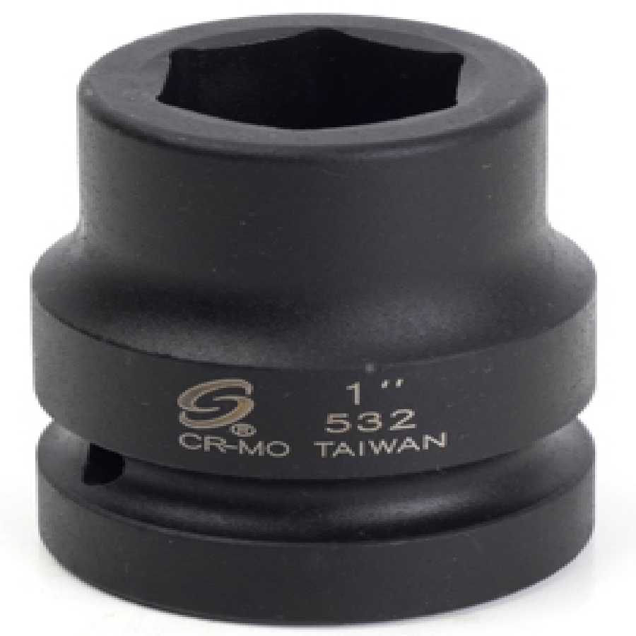 1 In Dr Impact Socket, 6 Pt, Std, 1-1/8 In