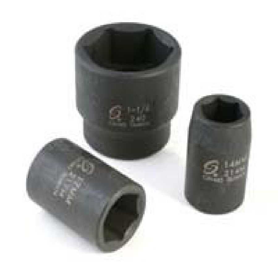 1/2 In Dr Impact Socket, 6 Pt, Std, 12mm