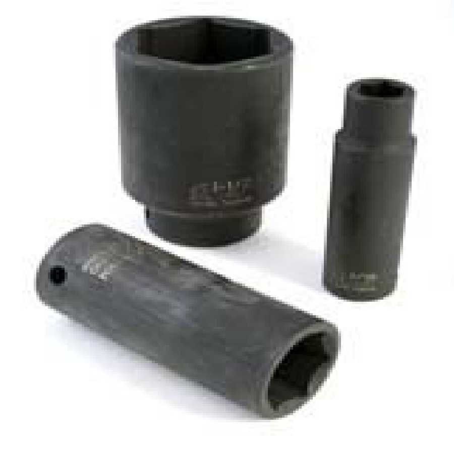 1/2 In Dr Impact Socket, 6 Pt, Deep, 15mm