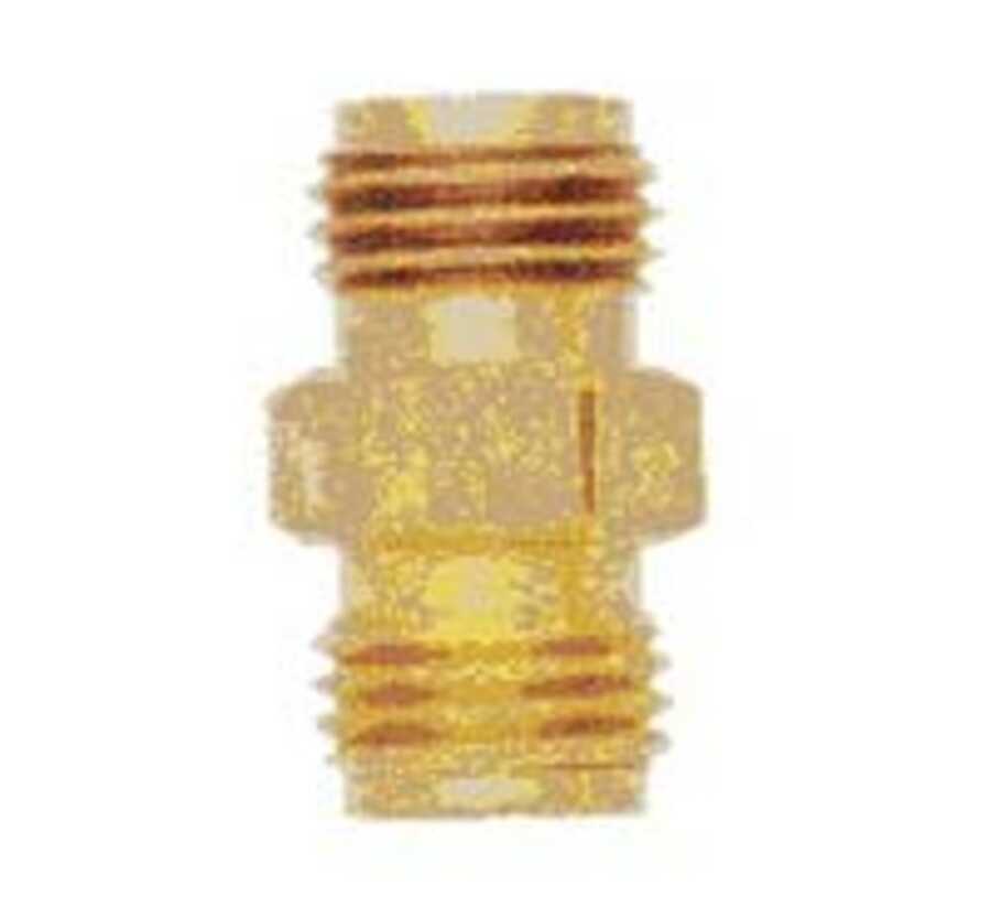 Brass Fitting Male Hex Nipple 1/4 In NPS x 1/4 In NPS Ball Socke