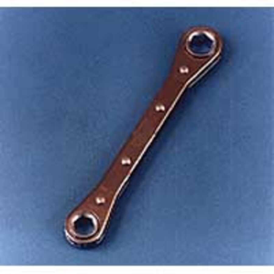 Flat Ratcheting Box Wrench - 11/16 In x 7/8 In