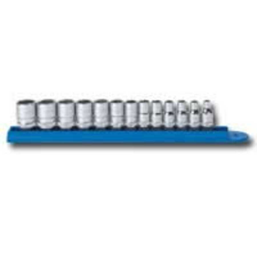 1/4 In Drive 6 Point Standard Metric Socket Set - 13-Pc