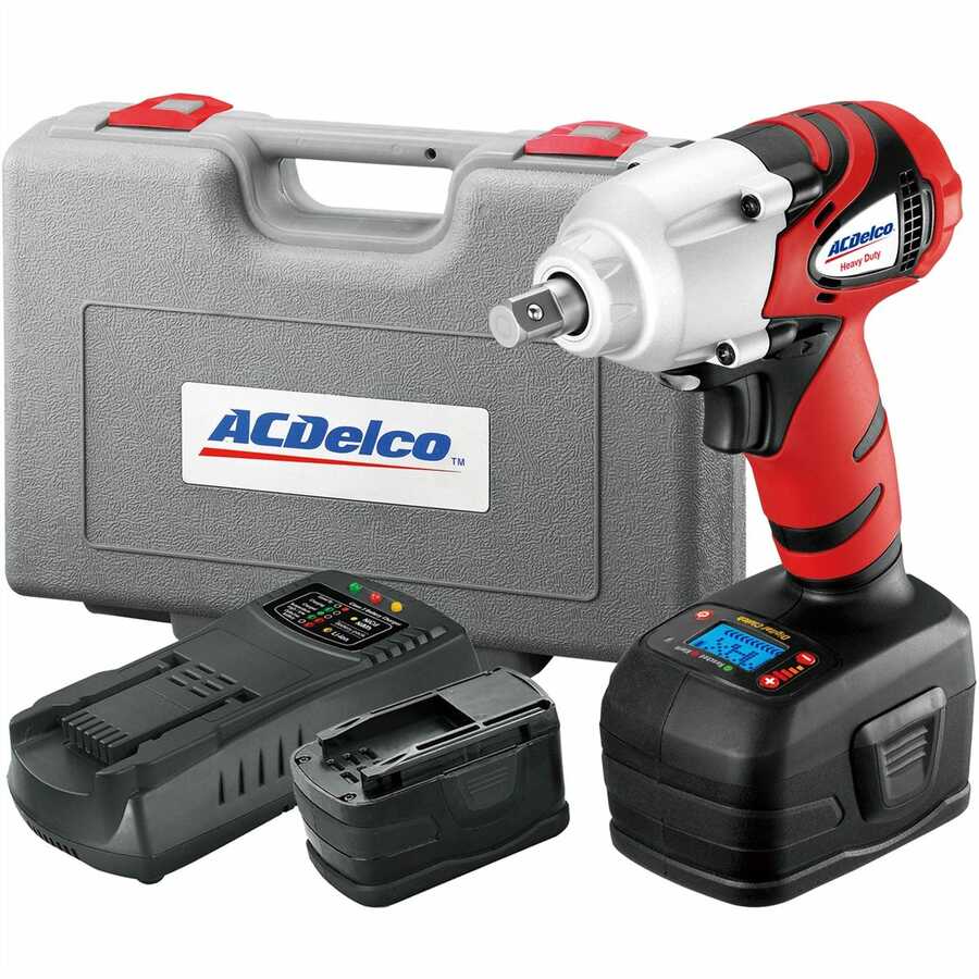1/2 Inch Drive Li-ion 18V Cordless Impact Wrench with Digital Cl