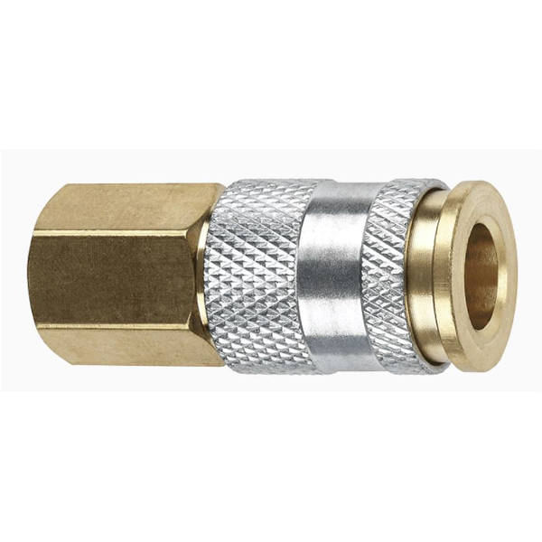 1/4 Inch Hi-Flo HVLP Brass Coupler 1/4 Inch NPTF