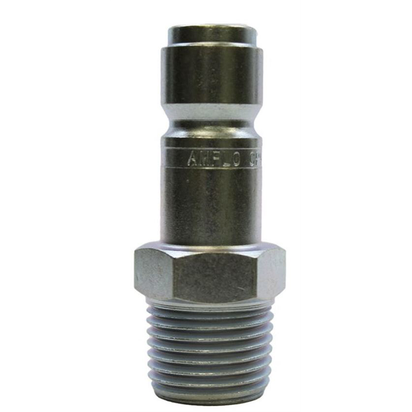 1/2" Coupler Plug with 1/2" Male threads Automotive T Style- Pac