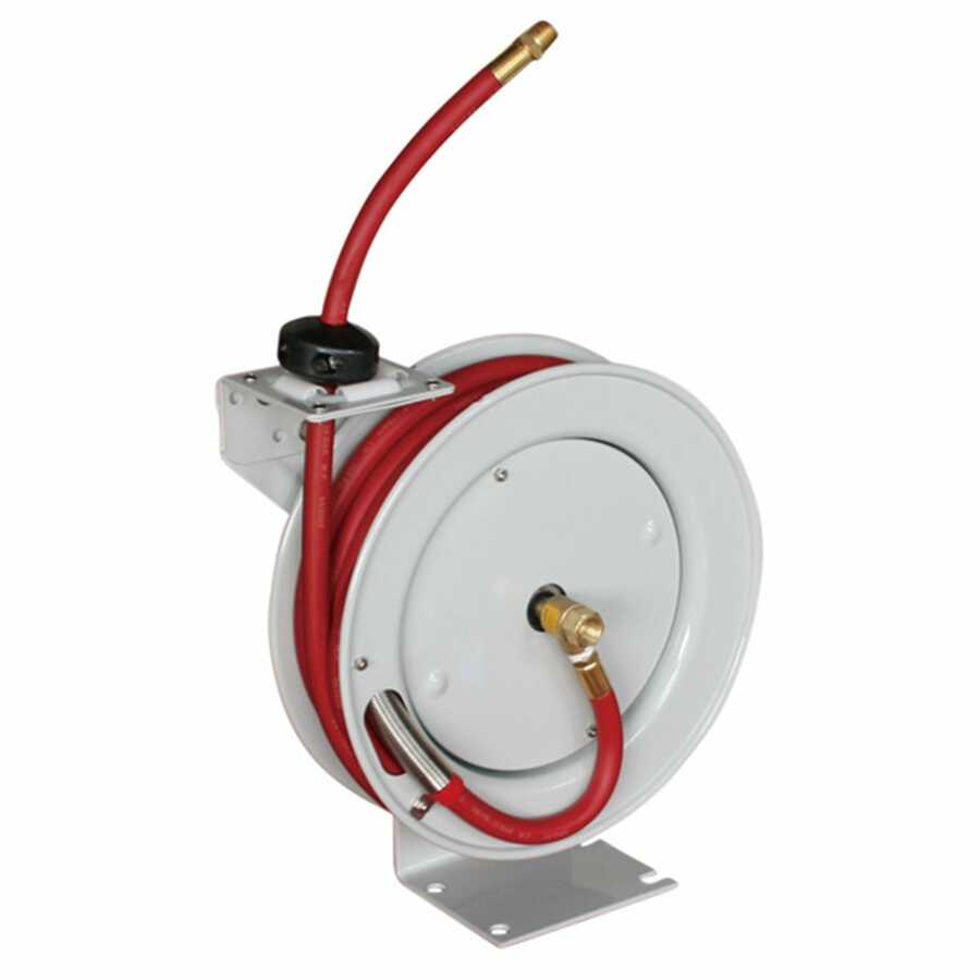 Automatic Rewind Hose Reel w/ Hose - 3/8 In x 50 Ft