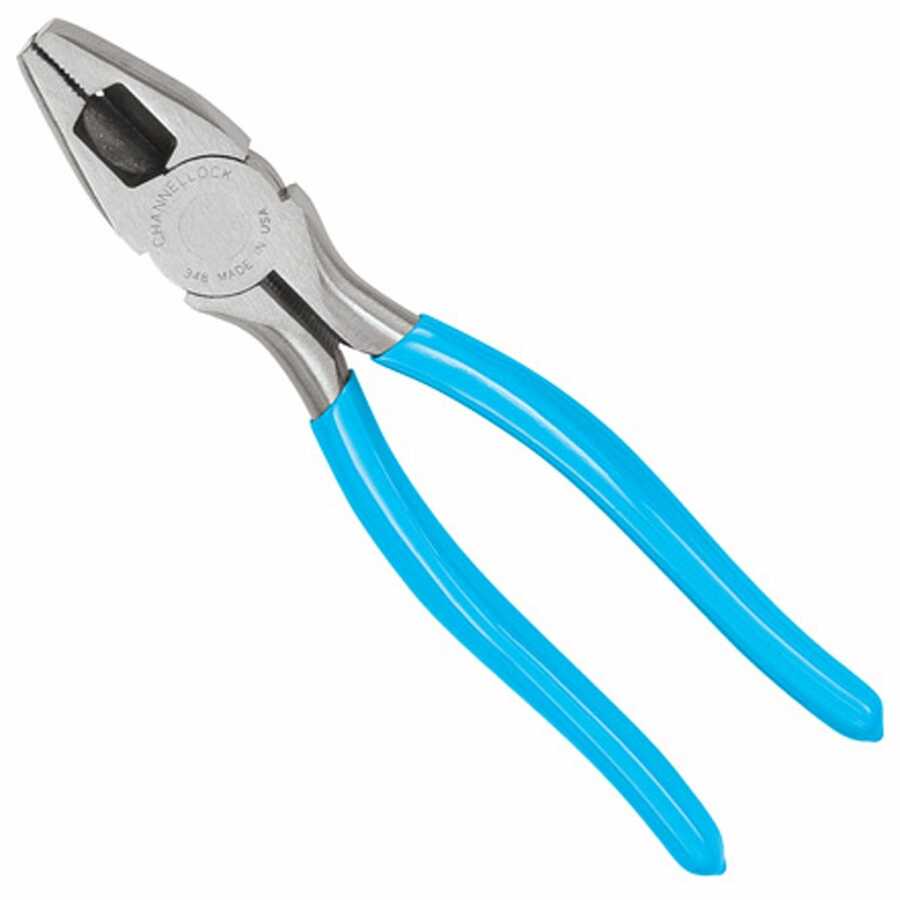 Solid Joint Round Nose Lineman`s Pliers - 8 1/2 Inch