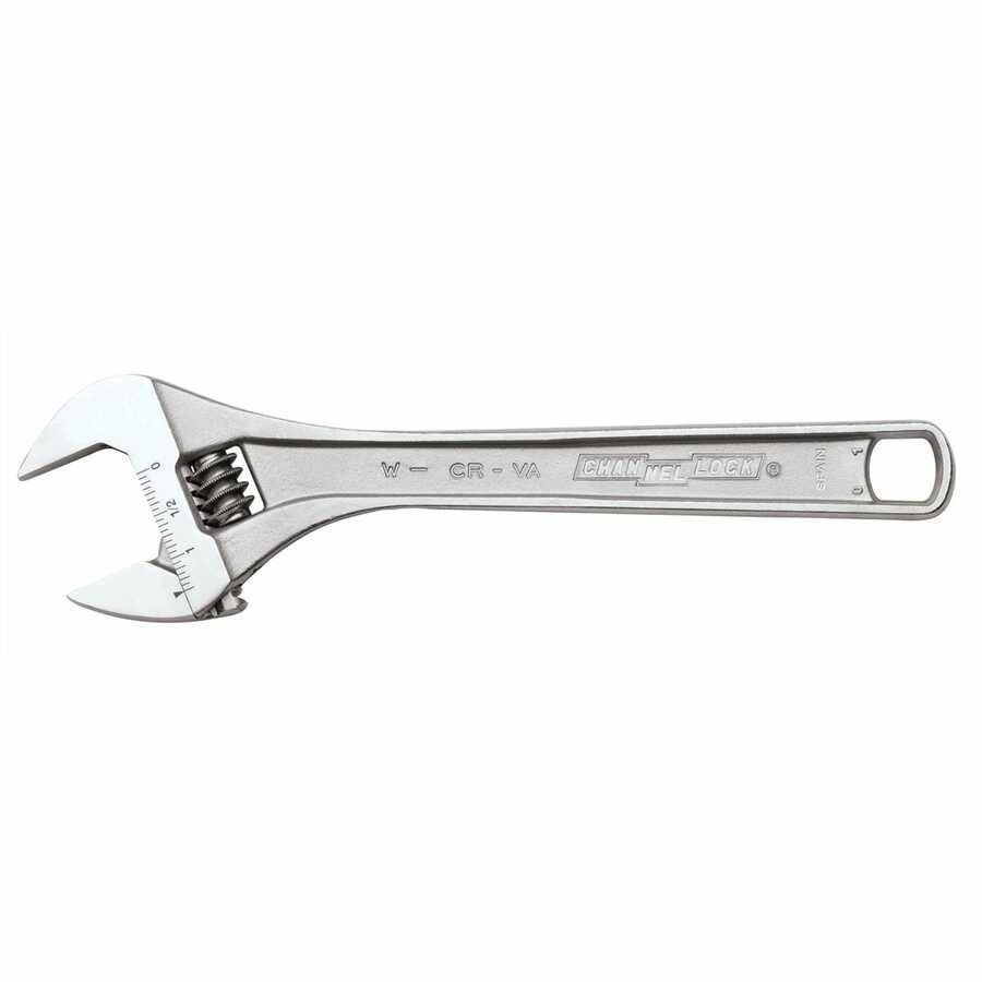 Chrome Adjustable Wrench - 8 In