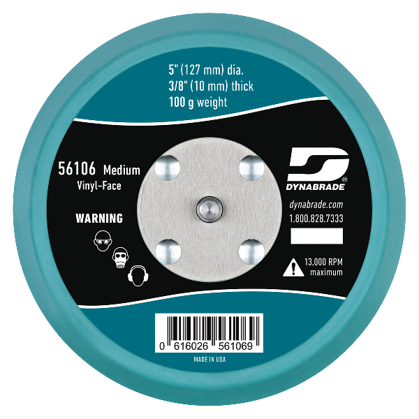 5" (127 mm) Dia. Non-Vacuum Disc Pad, Vinyl-Face