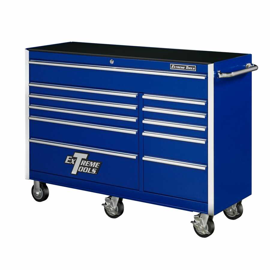 56 In 11 Drawer Professional Roller Cabinet - Blue Free Shipping