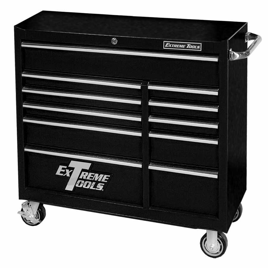 41 Inch Portable Workstation/Roller Cabinet Combo, Black