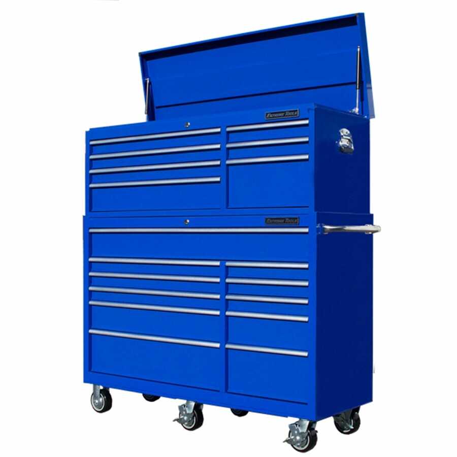 7 Drwr Top Chest 11 Drwr Roller Cabinet Combo-BLU