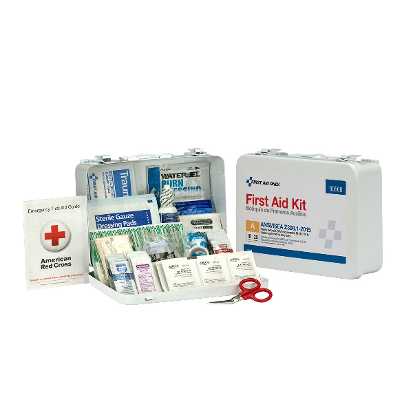 25 Person First Aid Kit ANSI A Metal Case