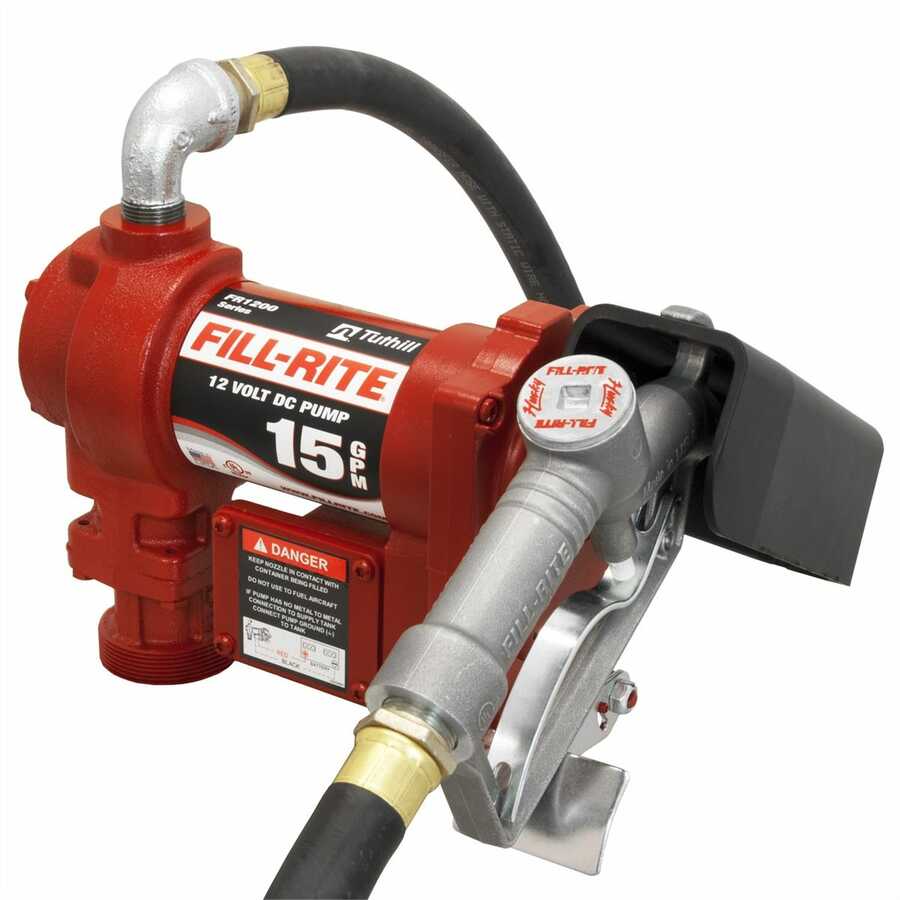 12V DC Pump, Suction Pipe, 3/4"x12' Hose, 1" Inlet