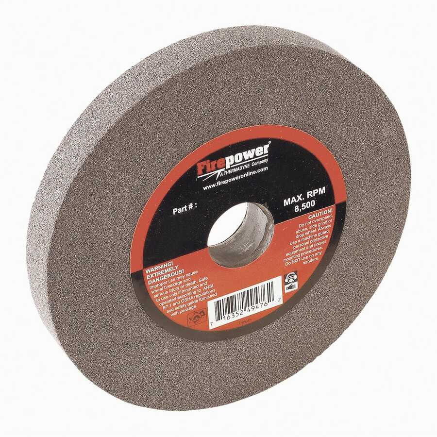 BENCH GRINDING WHEEL, T-1, 6" X 3/4" X 80G