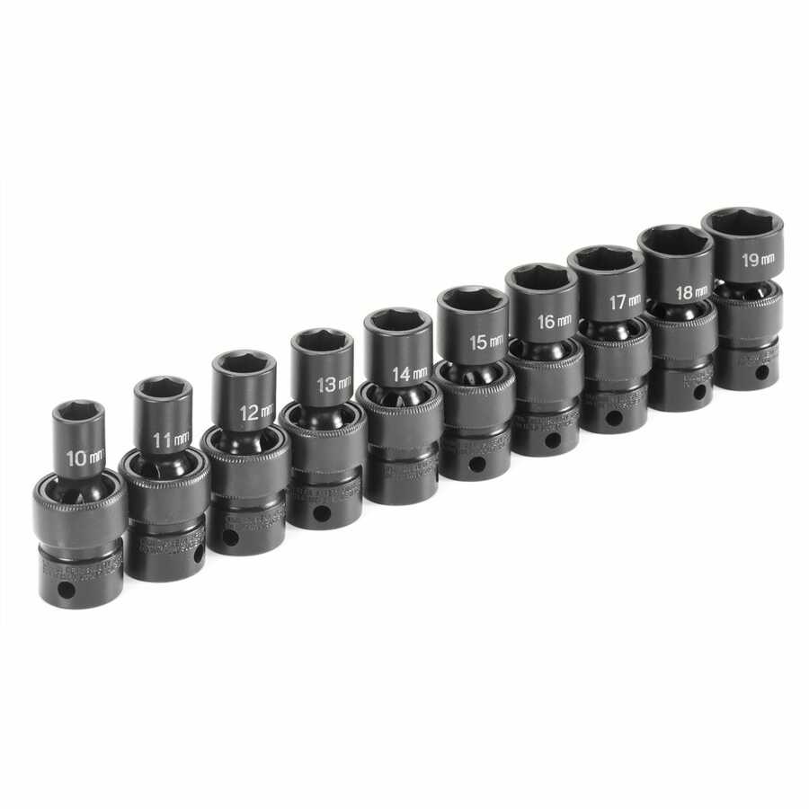 10 Piece 3/8" Drive Universal Metric Impact Socket Set