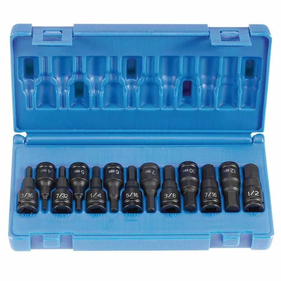 dup of 95018 13 Piece 3/8" Drive Fractional and Metric Hex Dr
