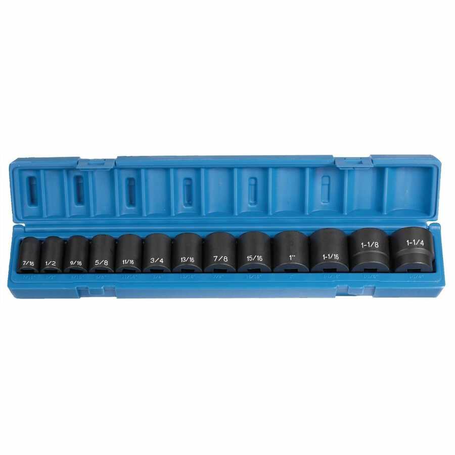 1/2 In Dr Std Fractional Impact Socket Set - 13-Pc