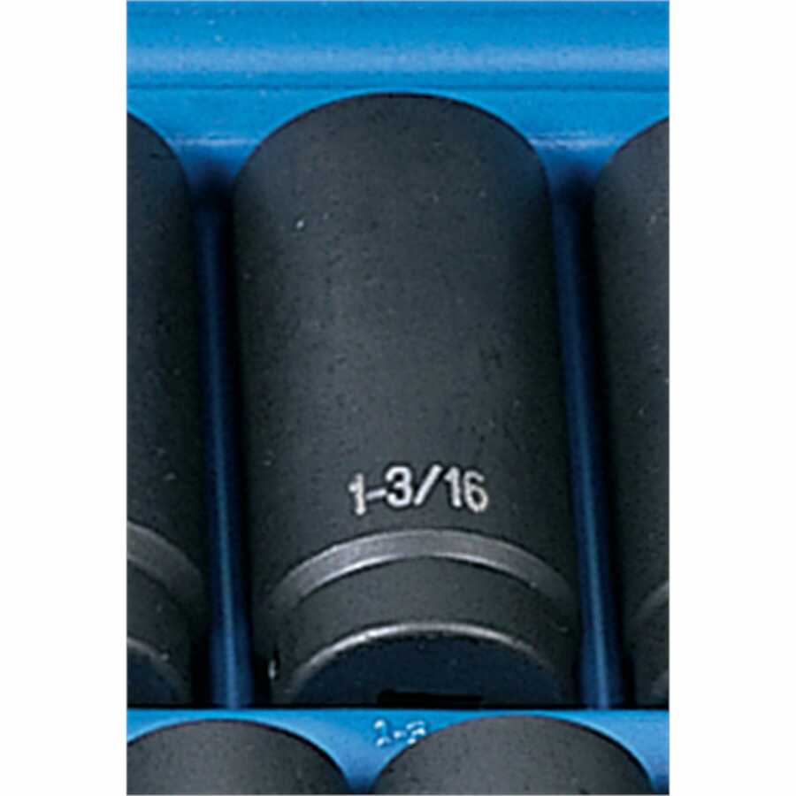 1/2 In Dr Deep SAE Impact Socket - 1-3/16 In