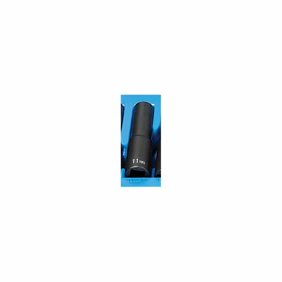 1/2" Drive x 11mm Deep - 12 Point Impact Socket