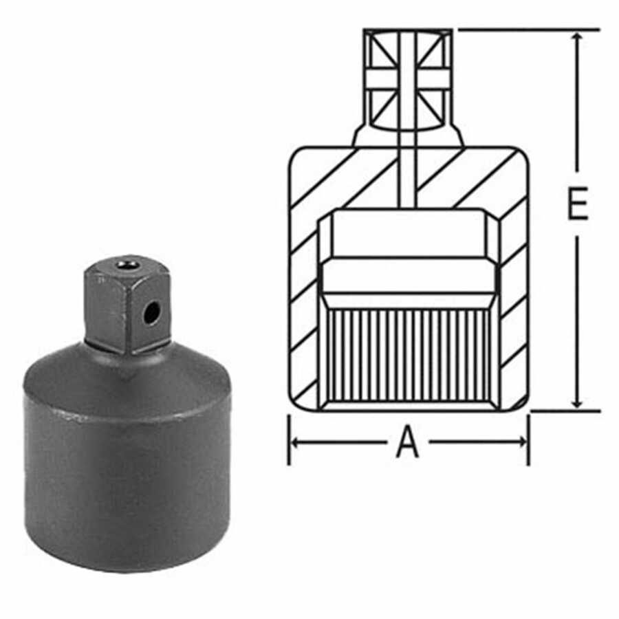 Grey Pneumatic 5008AB #5 Spline Drive F x 3/4" M Adapter w/ Fric