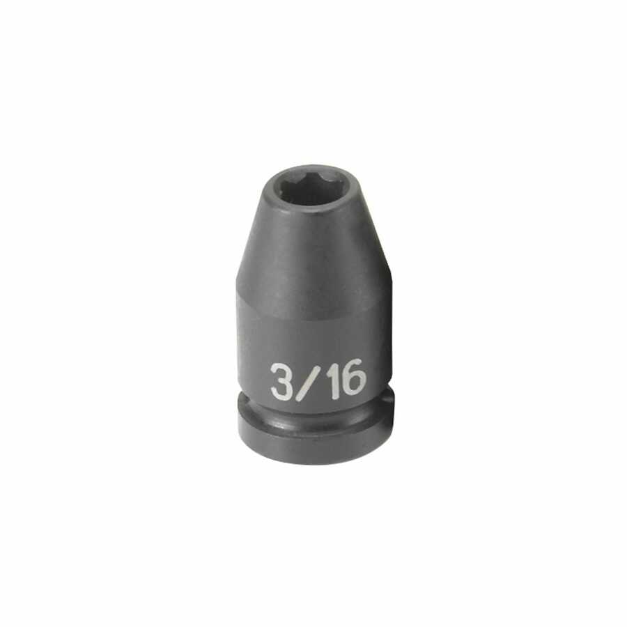 1/4" Surface Drive x 3/16" Standard Impact Socket