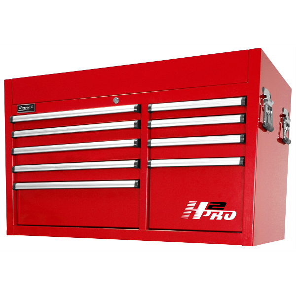 41 Inch H2PRO Series 9-Drawer Top Chest Red
