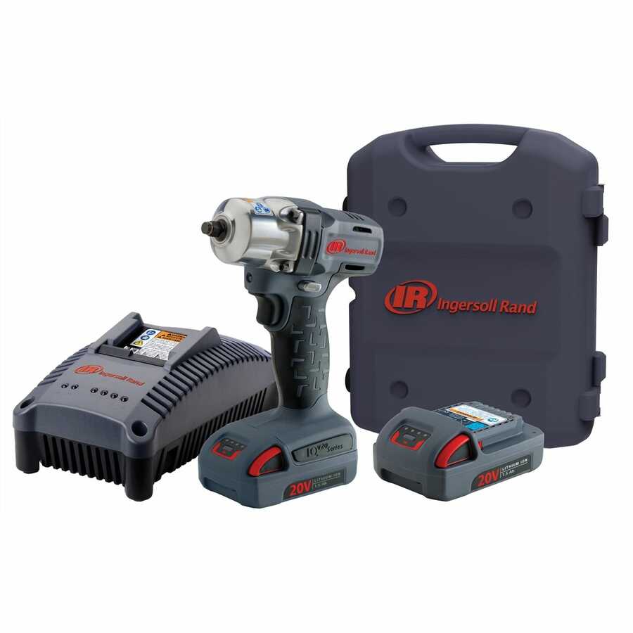 3/8 Inch Drive IQv20 Cordless Impact Wrench Kit w 2 Batteries